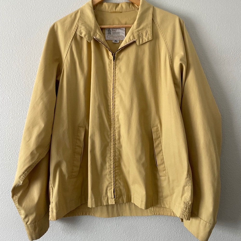Vintage London Fog Jacket In Yellow Size 42